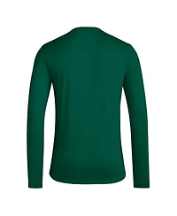 Adidas Men's Green Miami Hurricanes Locker On-Court the Fade Long Sleeve T-Shirt