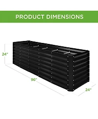 Best Choice Products 8x2x2ft Raised Metal Outdoor Garden Bed, Planter Box for Flowers, Vegetables
