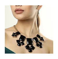 Sohi Women's Gold Plated Designer Stone Necklace