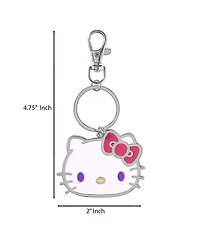 Hello Kitty Face Metal Keychain with Classic Bow