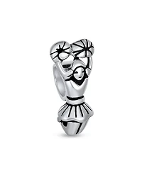Bling Jewelry Set of 2 Usa Rugby Sports & School Spirit Cheerleader Charm Bead Sterling Silver