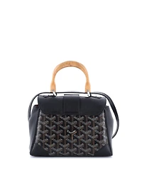 Pre-Owned Goyard Mini Saigon Top Handle Bag Coated Canvas with Leather