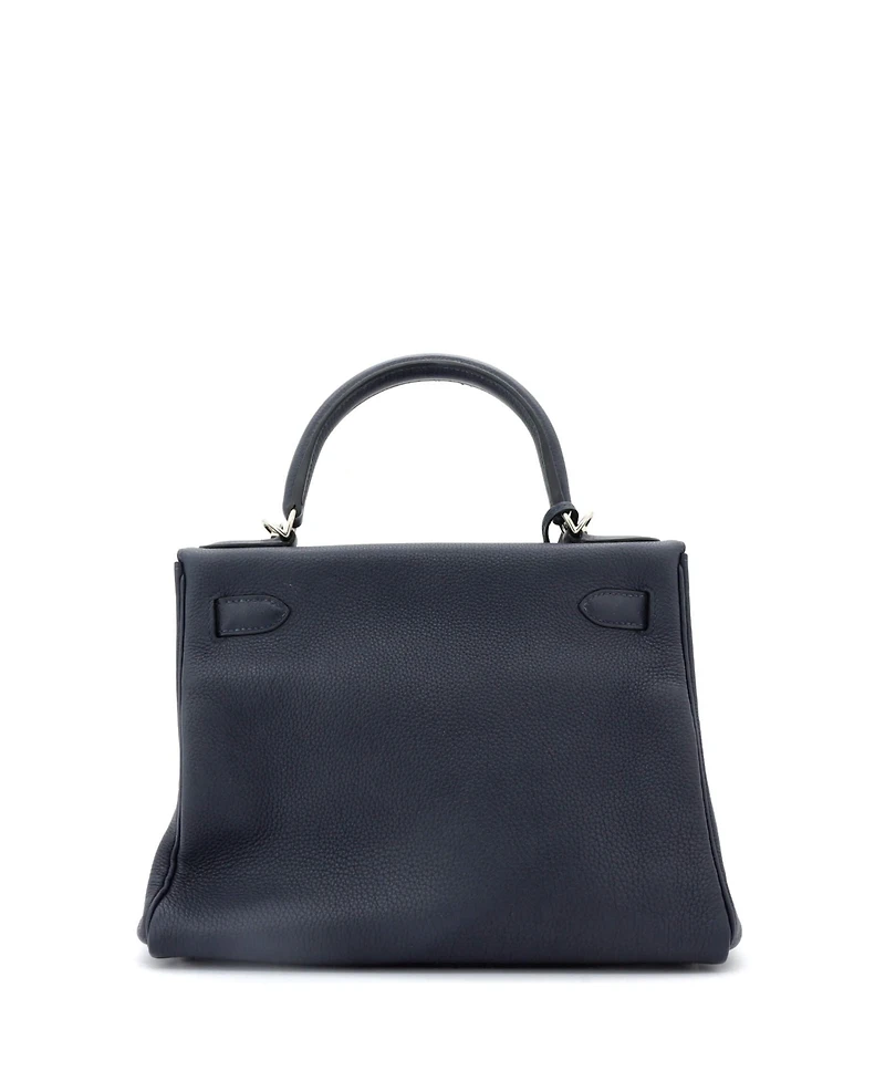 Pre-Owned Hermes Kelly Handbag Togo with Palladium Hardware