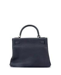 Pre-Owned Hermes Kelly Handbag Togo with Palladium Hardware