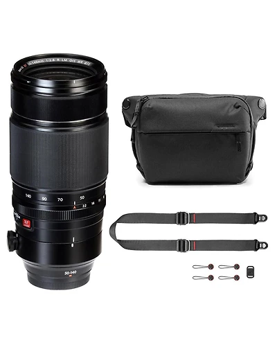 Fujifilm Xf 50-140mm f/2.8 R Lm Ois Wr Lens, Bundle with Peak Design 6L Everyday Sling V2, SlideLITE Strap