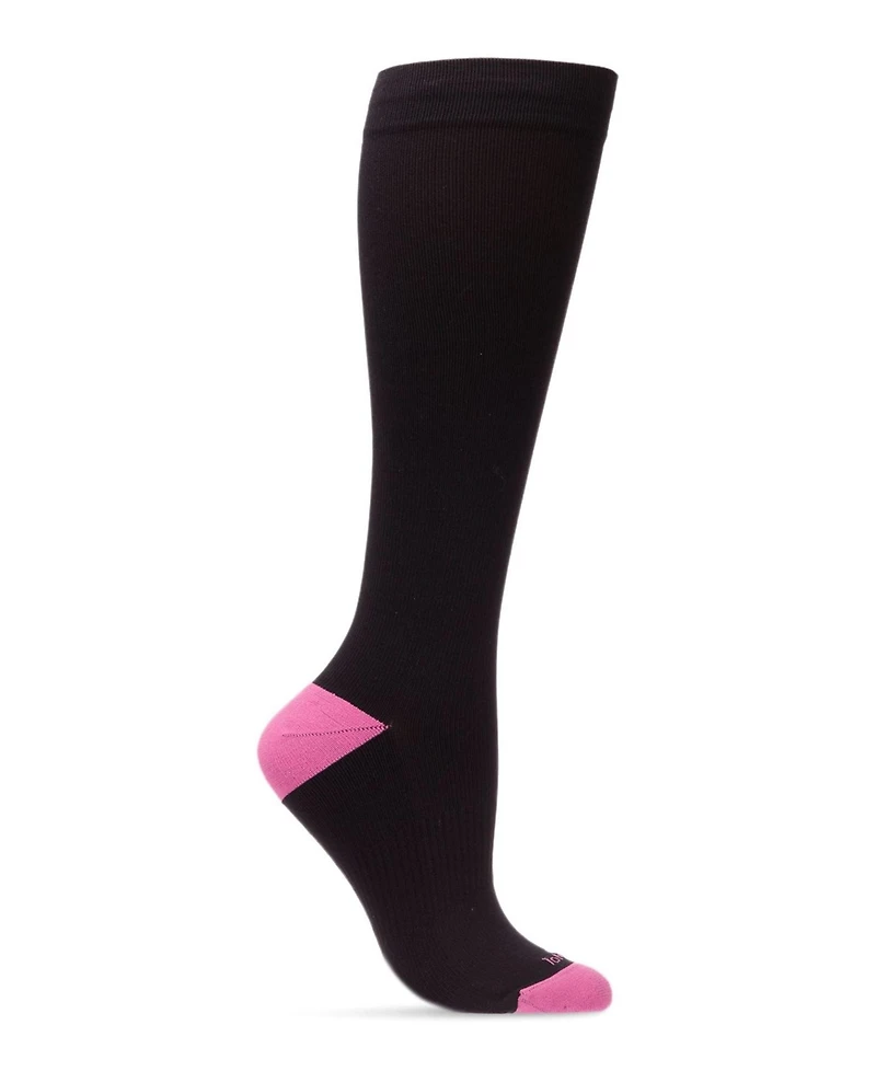 MeMoi Women's Unisex Solid Nylon 15-20mmHg Graduated Compression Socks UOY07412