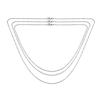 Bling Jewelry Set of 3 1MM Thin Rolo Link Cable Chain Necklace Sterling Silver 16,18 & 20 Inch