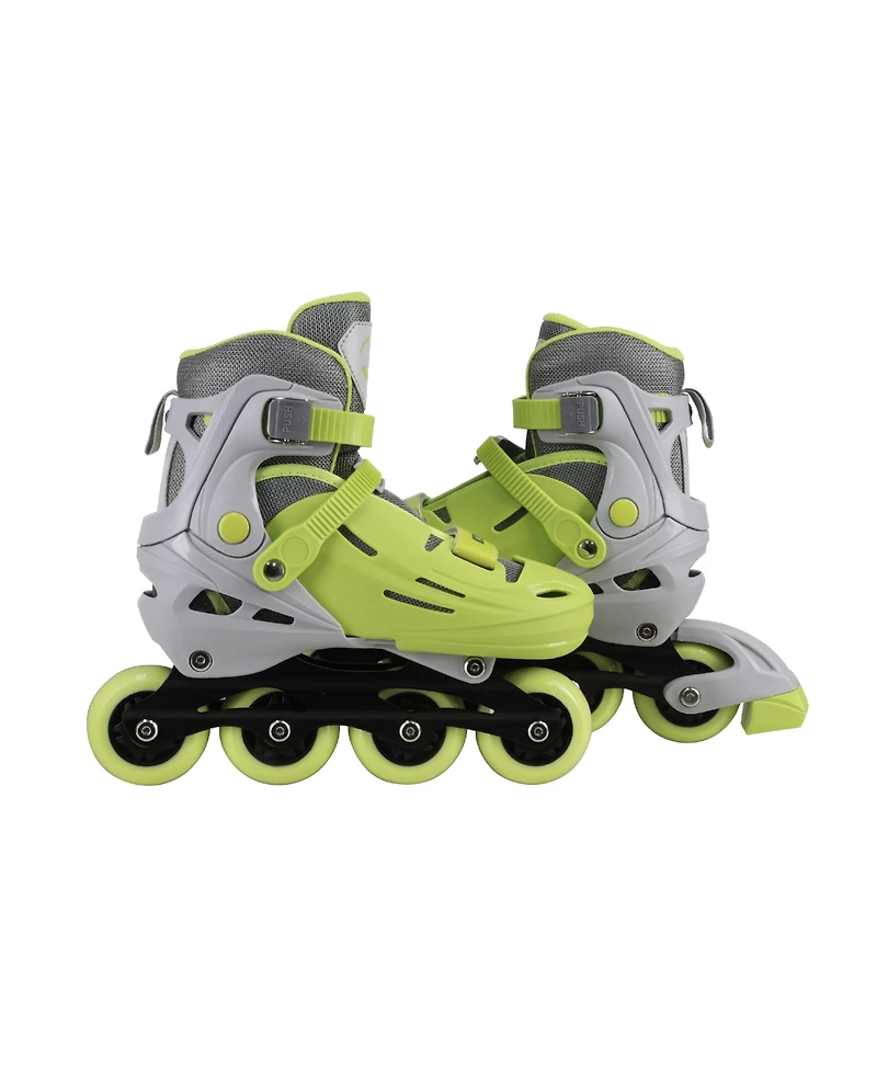 C7skates Adjustable Youth Inline Skates with Light Up Wheels (Flash