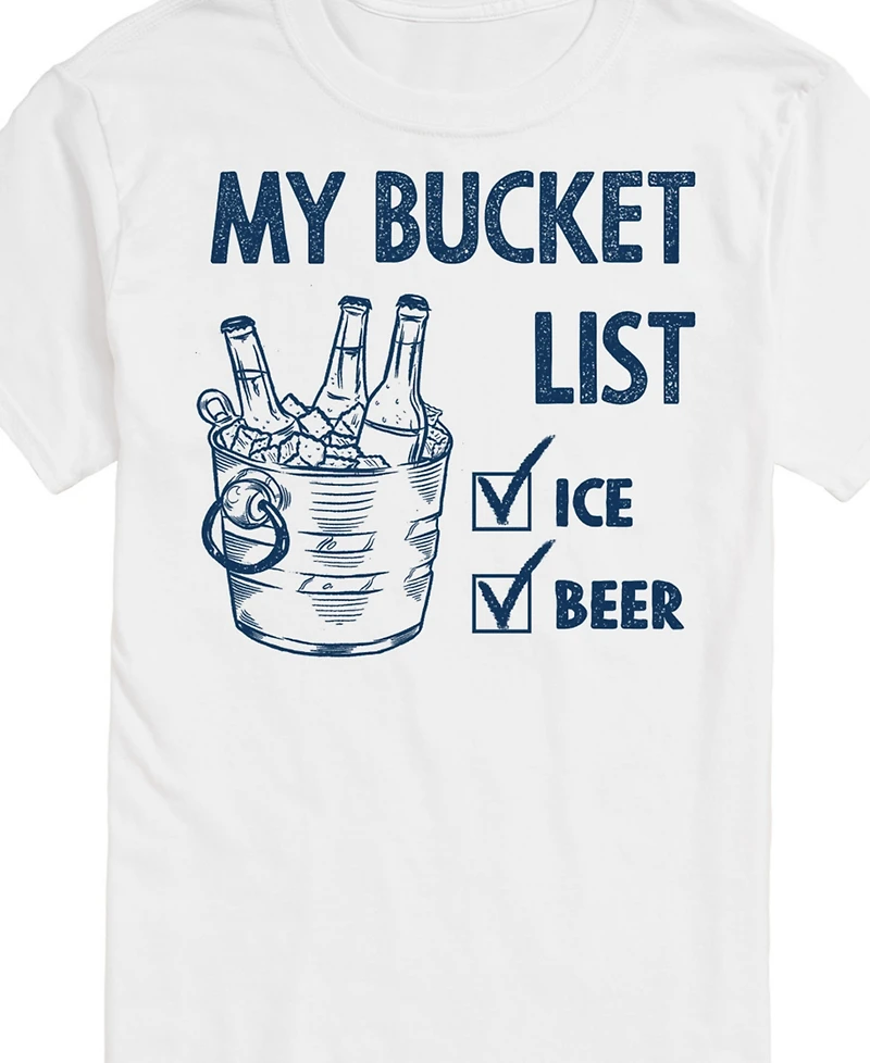 Airwaves Men's Bucket List Ice Beer Summer Short Sleeve T-Shirt