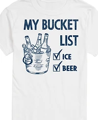 Airwaves Men's Bucket List Ice Beer Summer Short Sleeve T-Shirt