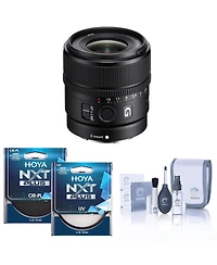 Sony E 15mm f/1.4 G Lens, Bundle with Hoya Nxt Plus 55mm Uv+Cpl Filter Kit, Cleaning Kit