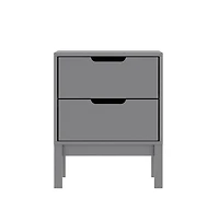 Samuel Kids Double-Drawer Night Stand With Solid Wood Frame