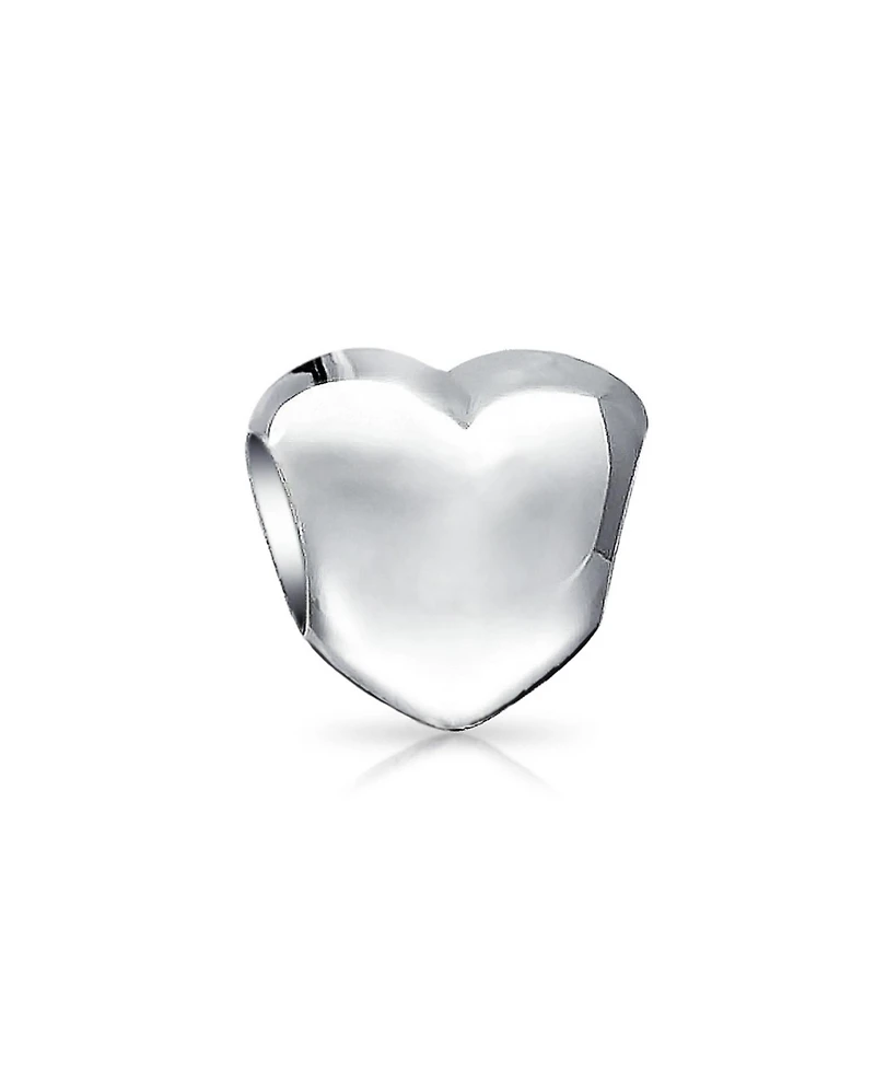 Bling Jewelry Heart Shaped Daughter Charm Bead 14K Gold Plated Sterling Silver for Bracelet