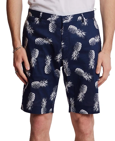 Paisley & Gray Men's Felix Slim Fit Pineapple Print 8-1/2" Shorts