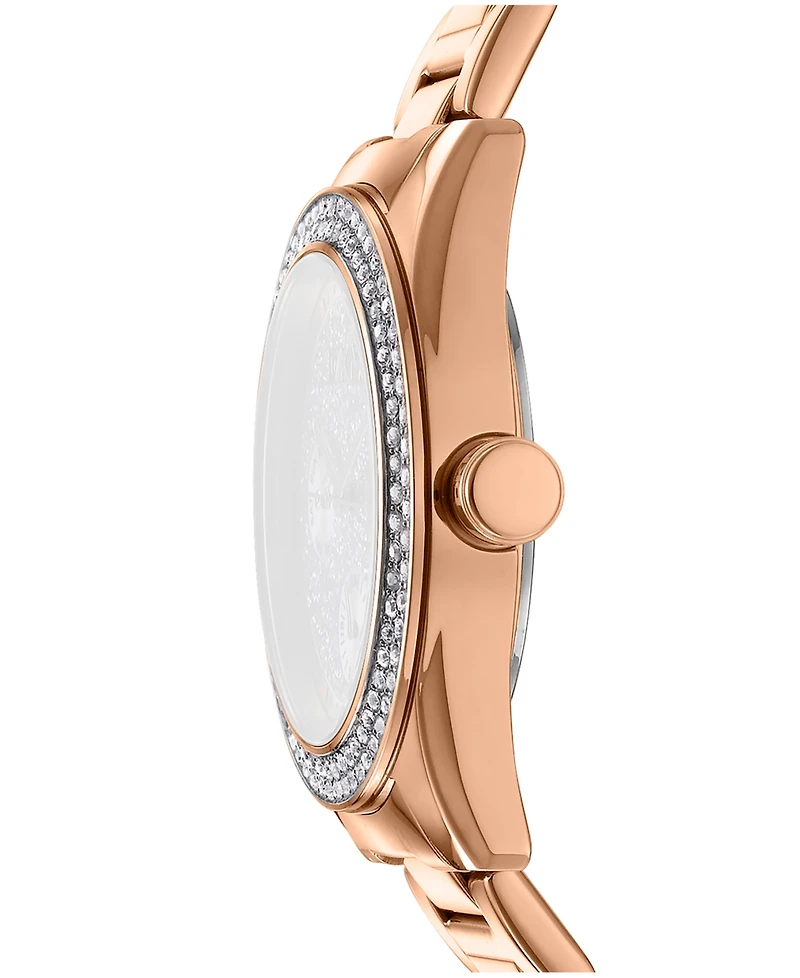 Dkny Women's Chambers Multi-Function Chronograph Rose Gold-Tone Stainless Steel Bracelet Watch, 36mm