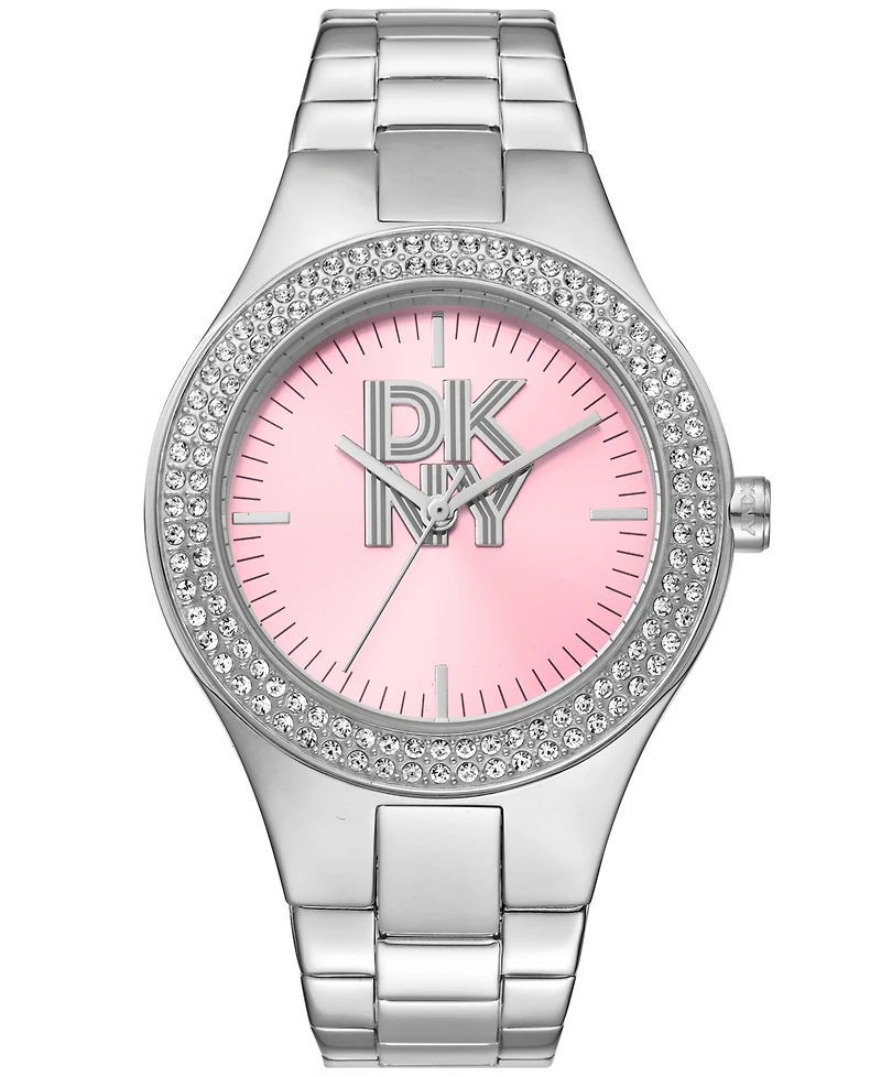 Dkny Women's Parsons Glitz Stainless Steel Bracelet Watch, 38mm