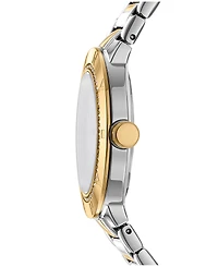 Dkny Women's Eastside Logo Silver Dial Gold Two-Tone Stainless Steel Bracelet Watch 36mm