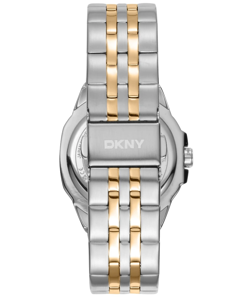 Dkny Women's Brooklyn Midi Light Blue Dial Gold Two-Tone Stainless Steel Bracelet Watch 34mm
