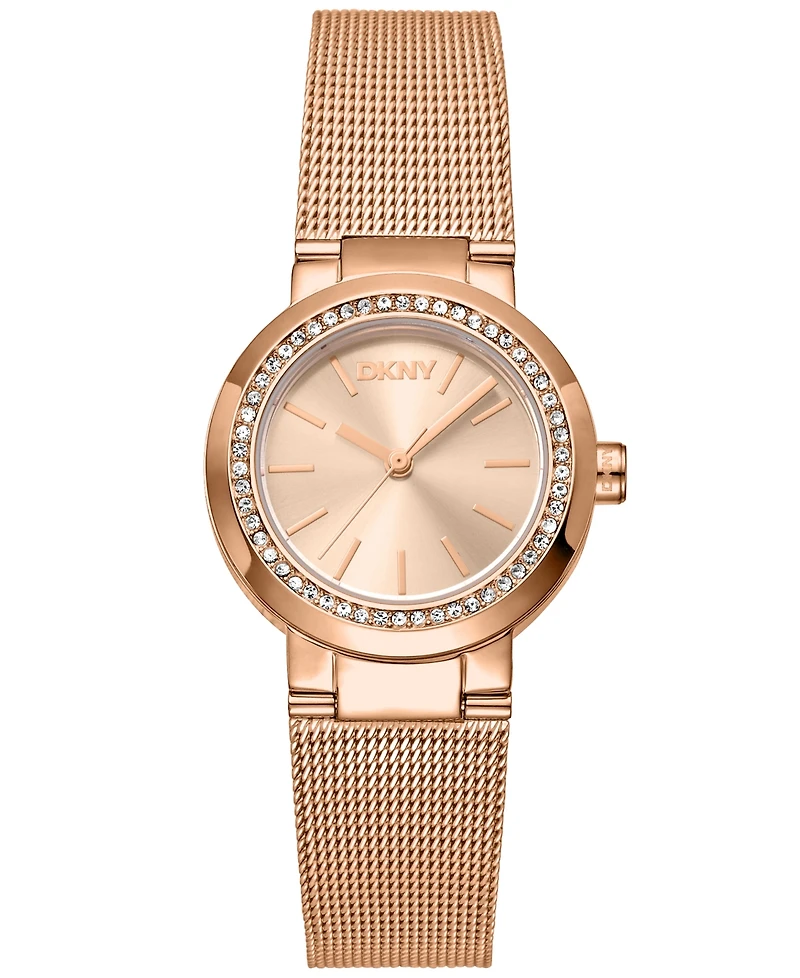 Dkny Women's Eastside Rose Gold-Tone Stainless Steel Bracelet Watch, 28mm