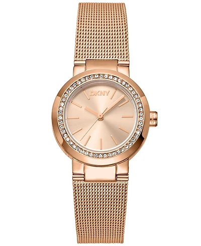 Dkny Women's Eastside Rose Gold-Tone Stainless Steel Bracelet Watch, 28mm