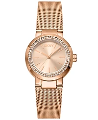 Dkny Women's Eastside Rose Gold-Tone Stainless Steel Bracelet Watch, 28mm