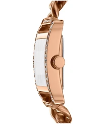 Dkny Women's City Glitz White Mop Dial Red Gold-Two-Tone Stainless Steel Bracelet Watch 27x34.5mm
