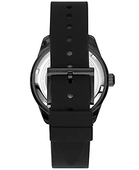 Dkny Men's Crosby Sport Black Dial Yellow Bezel Black Silicone Strap Watch 42mm