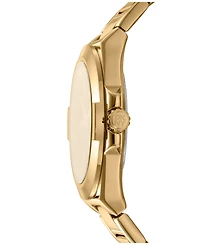Dkny Men's Modernist Gold-Tone Stainless Steel Bracelet Watch, 42mm