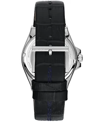 Dkny Men's Modernist Black Leather Strap Watch