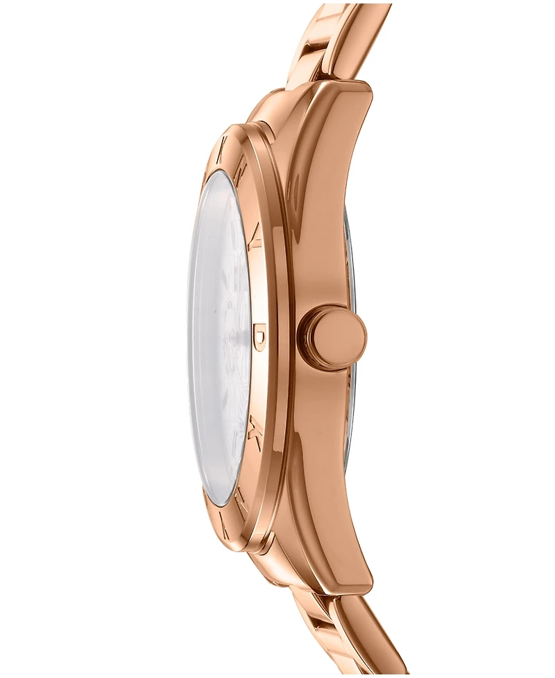 Dkny Women's Chambers Multi Sport Chronograph Rose Gold-Tone Stainless Steel Bracelet Watch