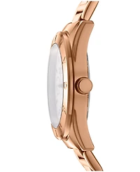Dkny Women's Chambers Multi Sport Chronograph Rose Gold-Tone Stainless Steel Bracelet Watch