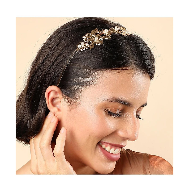 Sohi Women's Gold Plated Designer Hairband