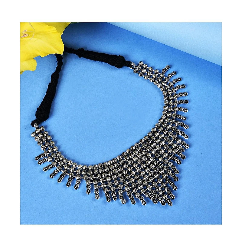 Sohi Women's Silver-Plated Statement Necklace