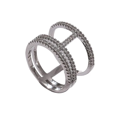 Sohi Women's Crystal Cocktail Ring