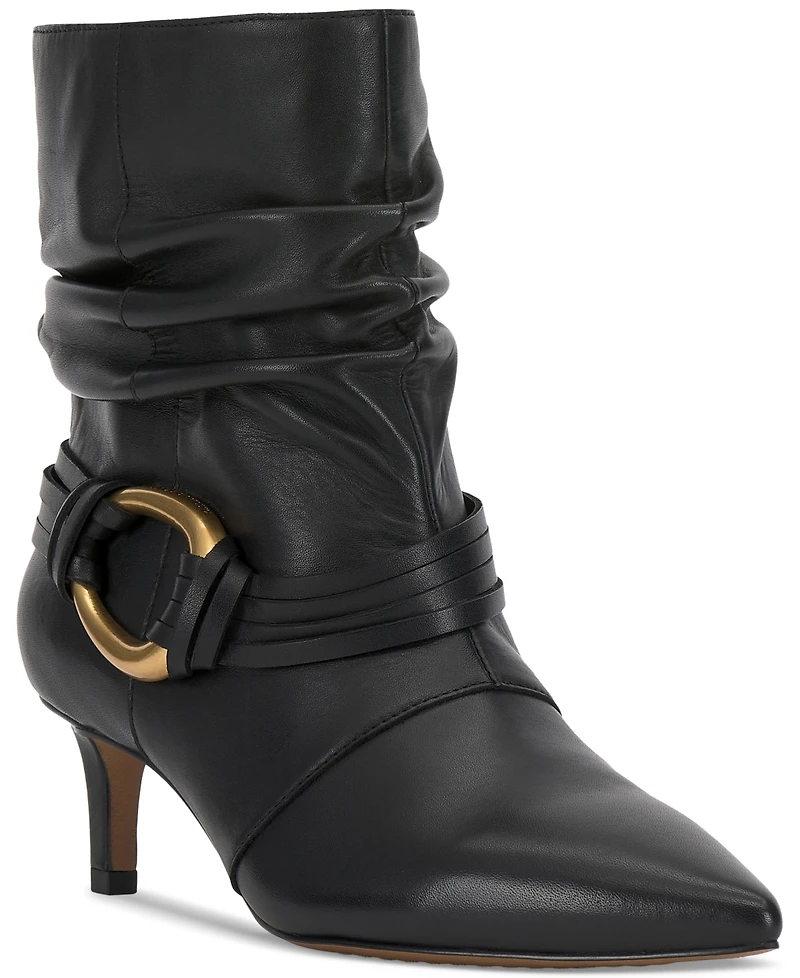 Vince Camuto Women's Kirpa Slouch Embellished Mid-Heel Dress Booties