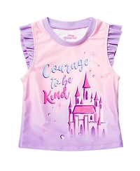Moana Toddler Girls Princess Upf 50+ Tankini Top, Mesh Modest Swimsuit Skirt and Bikini Bottom 3 Piece