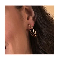 Sohi Women's Chainlink Hoop Earrings