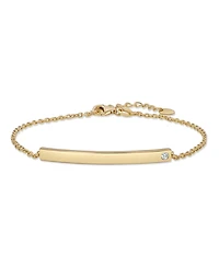 Devata Id Bar Chain Bracelet in 14K Gold, 6.5 in adj to 7.5 in, approx. 3.0 grams.