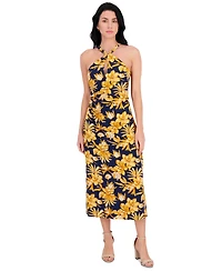 Siena Women's Printed Halter-Neck Sleeveless Maxi Dress