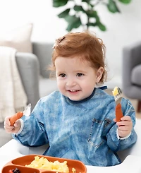 Bumkins Denim Print Sleeved Bib