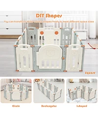 Costway Baby 14 Panel Foldable Playpen Activity Center