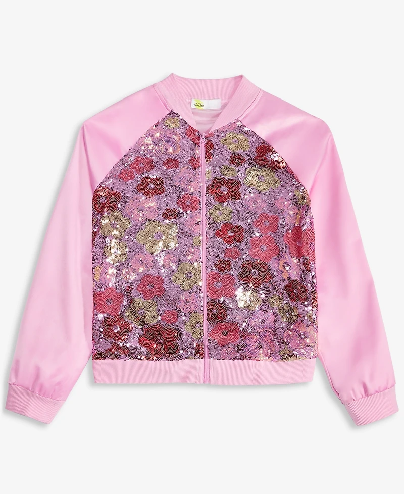 Epic Threads Little & Big Girls Sequined Bomber Jacket, Exclusively at Macy's