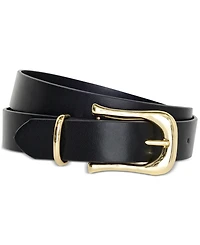 Good American Women's Classic Saddle Buckle Faux-Leather Belt