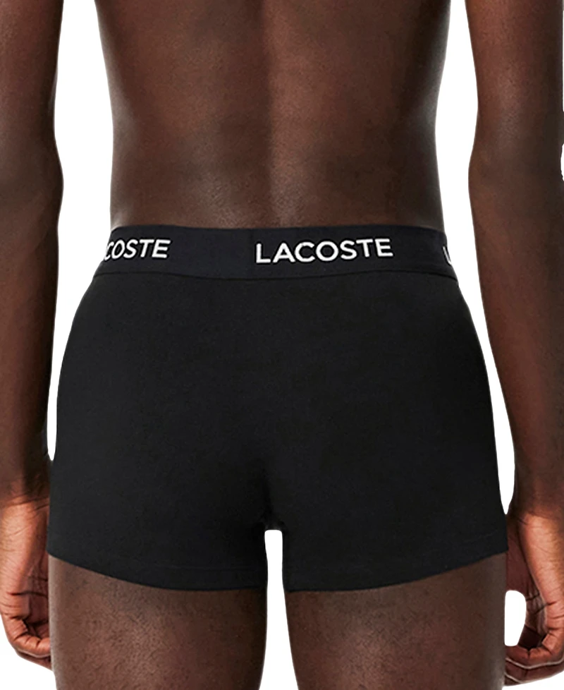 Lacoste Men's 5-Pack Regular-Fit Stretch Logo Band Trunk Underwear