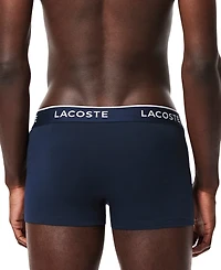 Lacoste Men's 3-Pack Regular-Fit Logo Waistband Trunk Underwear