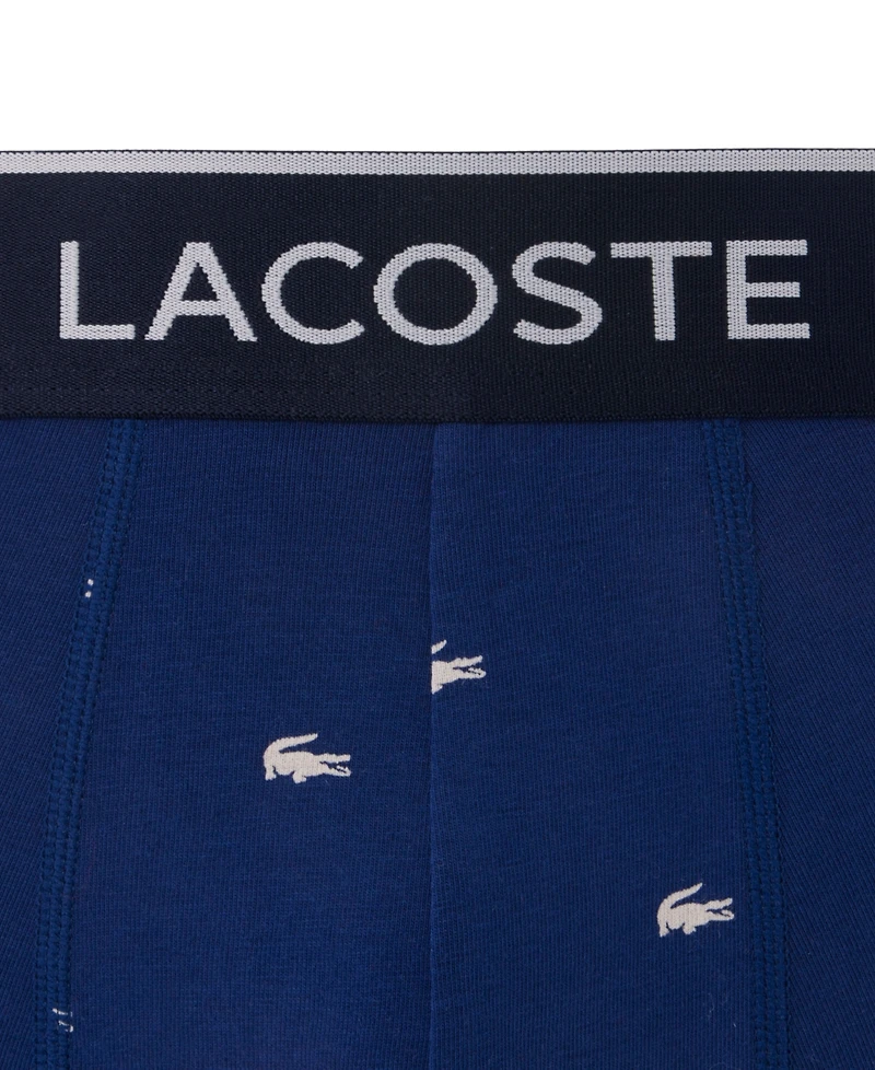 Lacoste Men's 3-Pack Regular-Fit Stretch Mini-Croc Boxer Briefs