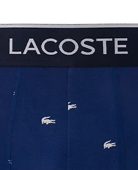 Lacoste Men's 3-Pack Regular-Fit Stretch Mini-Croc Boxer Briefs