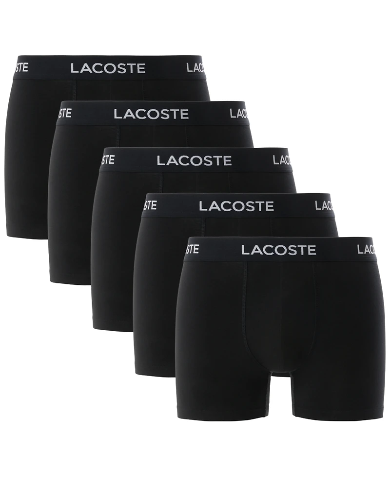 Lacoste Men's 5-Pack Regular-Fit Stretch Logo Band Boxer Briefs