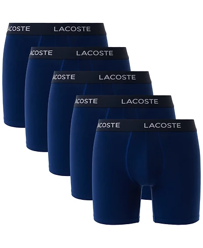 Lacoste Men's 5-Pack Regular-Fit Stretch Logo Band Boxer Briefs