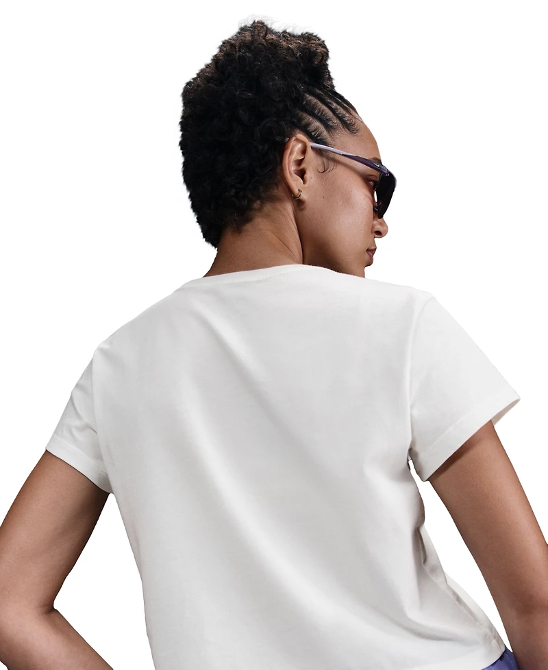 Nike Sportswear Women's Cotton Embroidered-Logo T-Shirt